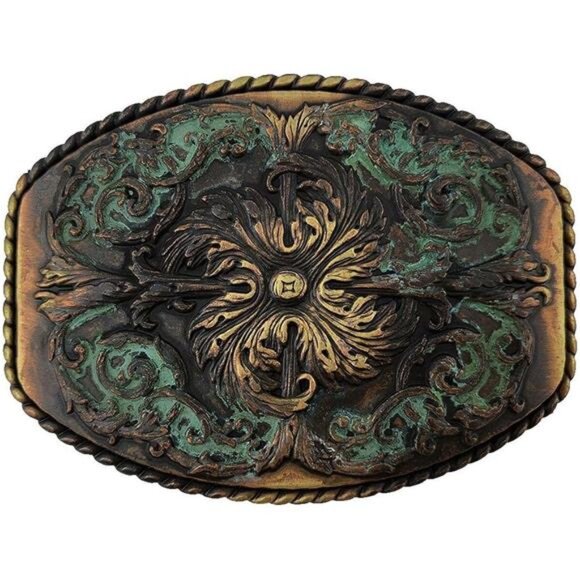 Western Floral Eagle Dogs Birds Star Replacement Belt Buckle Fits 1-1/2"(38mm) - Picture 1 of 7